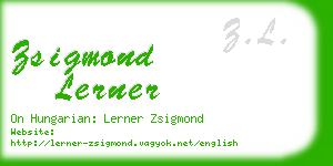 zsigmond lerner business card